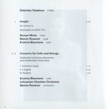CD Dobrinka Tabakova: String Paths