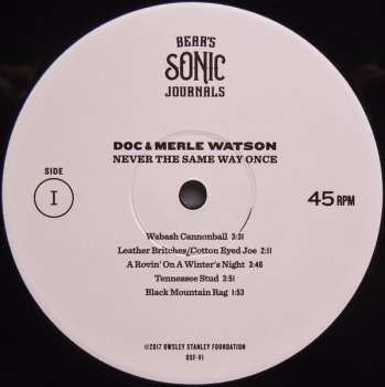 2LP Doc & Merle Watson: Never The Same Way Once • Live At The Boarding House • Thursday, May 2, 1974
