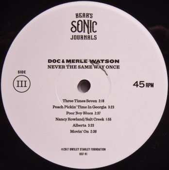 2LP Doc & Merle Watson: Never The Same Way Once • Live At The Boarding House • Thursday, May 2, 1974
