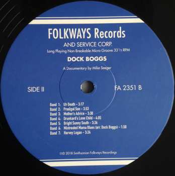 LP Dock Boggs: Legendary Singer & Banjo Player