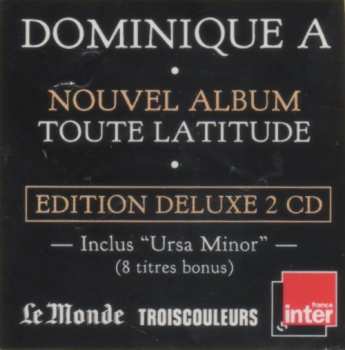 2CD Dominique A.: Toute Latitude DLX