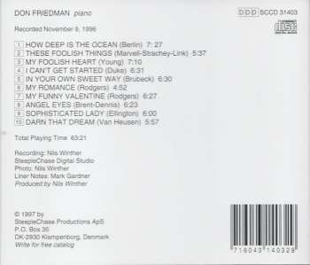 CD Don Friedman: My Romance