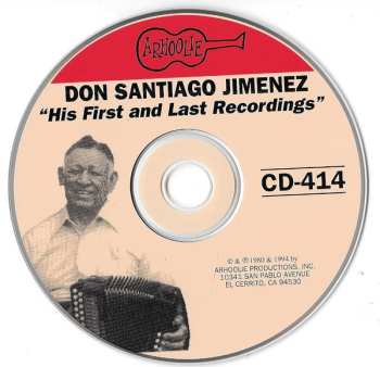 CD Santiago Jiménez: His First And Last Recordings: 1937 & 1979