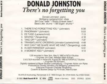 CD Donald Johnston: There's No Forgetting You