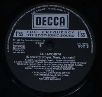 3LP/Coffret Ileana Cotrubas: La Favorita