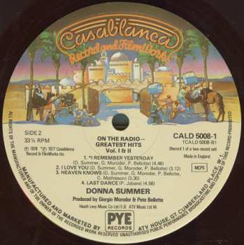 2LP Donna Summer: On The Radio - Greatest Hits Volumes I & II