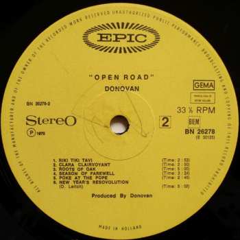 LP Donovan: Open Road