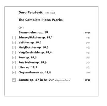 2CD Dora Pejačević: The Complete Piano Works