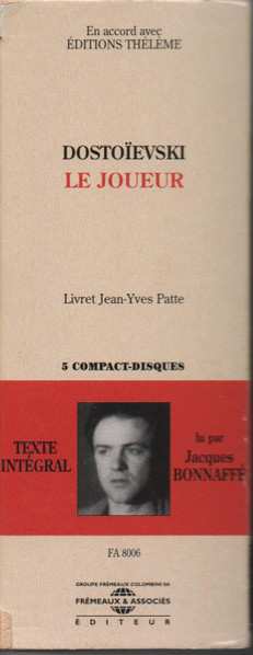 5CD/Coffret Jacques Bonnaffé: Le Joueur