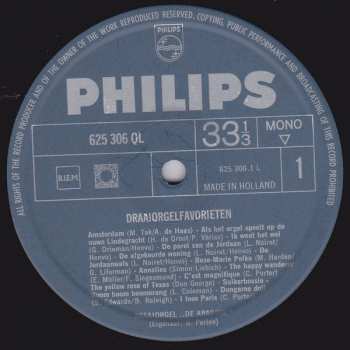 LP Draaiorgel De Arabier: Draaiorgelfavorieten