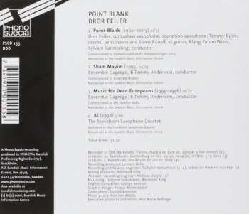 CD Dror Feiler: Point Blank
