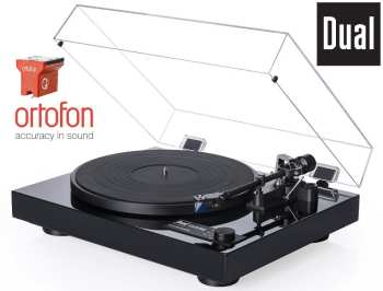 Technique audio DUAL CS 618Q High End Černý Piano lak + Ortofon QUINTET RED (MC)