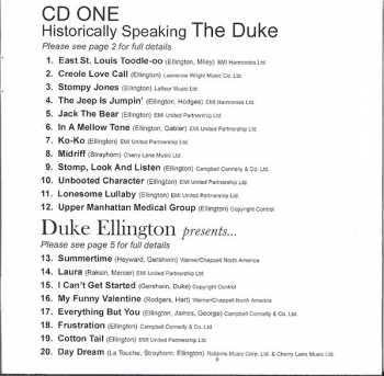 2CD Duke Ellington And His Orchestra: Three Mid-Fifties Classic Albums (Duke Ellington Presents / Ellington '55 / Historically Speaking: The Duke)