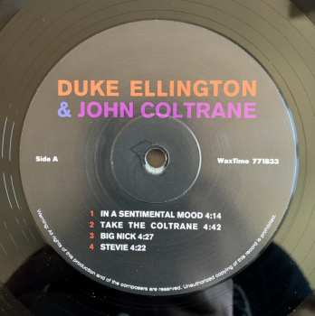 LP Duke Ellington: Duke Ellington & John Coltrane LTD