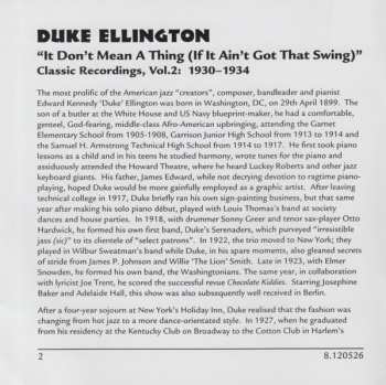 CD Duke Ellington: It Don't Mean A Thing - Classic Recordings Vol.2: 1930-1934
