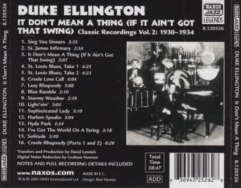 CD Duke Ellington: It Don't Mean A Thing - Classic Recordings Vol.2: 1930-1934