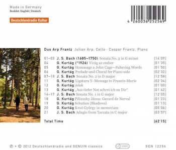 CD Duo Arp Frantz: Bach & Kurtág : Works For Cello And Piano