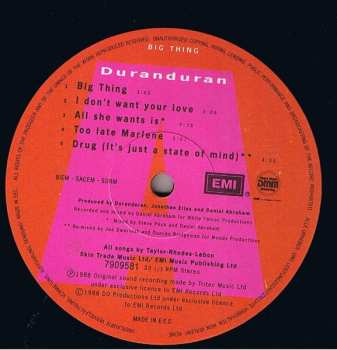LP Duran Duran: Big Thing