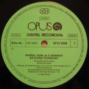 LP Ed Korey Konecny: Prišiel Som Ja Z Ameriky