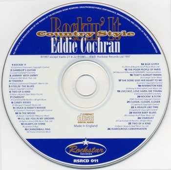CD Eddie Cochran: Rockin' It Country Style (The Legendary Chuck Foreman Recordings 1953-55)