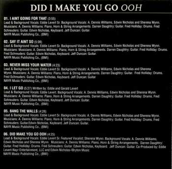 CD Eddie Levert: Did I Make You Go Ooh