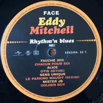 LP Johnny Hallyday: Rhythm'n Blues Part.1