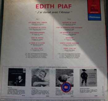 LP Edith Piaf: J'ai Dansé Avec L'amour