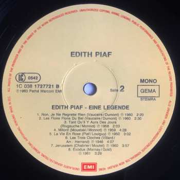 LP Edith Piaf: Eine Legende
