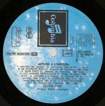 3LP/Coffret Edith Piaf: Hymne À L'Amour