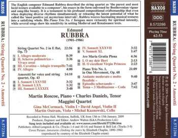 CD Edmund Rubbra: String Quartet No. 2 / Amoretti / Ave Maria / Piano Trio No. 1
