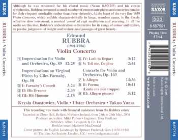 CD Ulster Orchestra: Violin Concerto / Improvisations For Violin And Orchestra