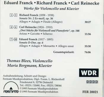 CD Carl Reinecke: Werke Für Violoncello Und Klavier