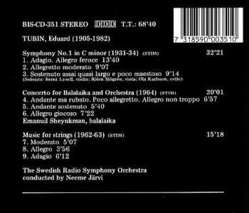 CD Sveriges Radios Symfoniorkester: Symphony No. 1 • Balaika Concerto • Music For Strings