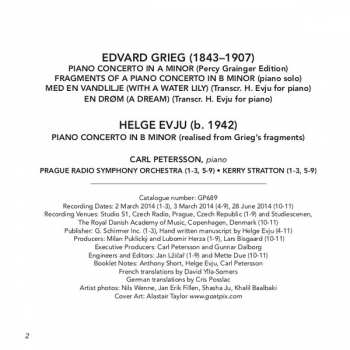 CD Prague Radio Symphony Orchestra: Piano Concerto In A Minor (P. Grainger Edition) / Fragments Of A Piano Concerto In B Minor / Piano Concerto In B Minor