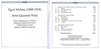 CD Egon Wellesz: String Quartets No.3 Op.25; No.4 Op.28; No.6 Op. 64