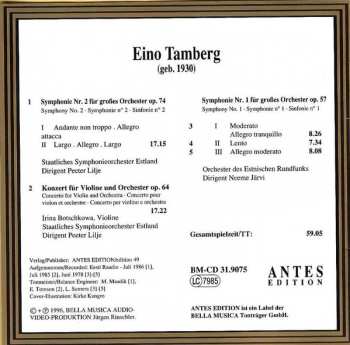 CD Eino Tamberg: Symphony No. 2, Concerto for Violin and Orchestra, Symphony No. 1