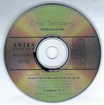 CD Eino Tamberg: Symphony No. 2, Concerto for Violin and Orchestra, Symphony No. 1