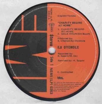 LP Eji Oyewole: Charity Begins At Home
