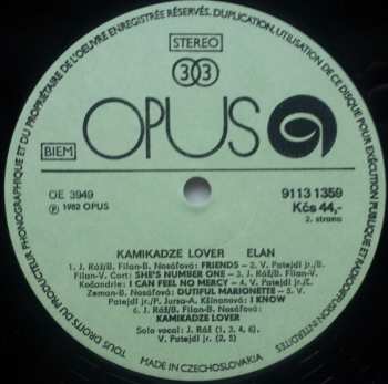LP Elán: Kamikadze Lover