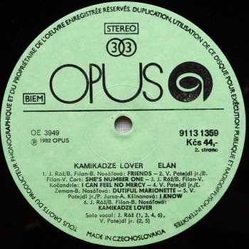 LP Elán: Kamikadze Lover