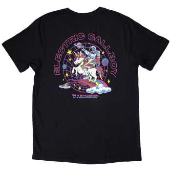 Marchandises Electric Callboy: Electric Callboy Unisex T-shirt: Spaceman Unicorn (back Print) (small) S