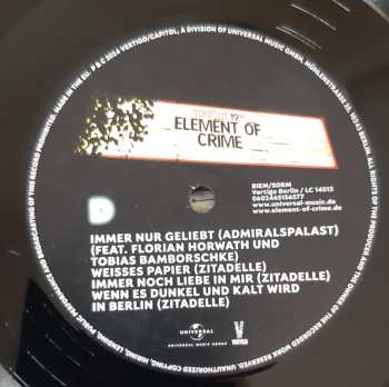 2LP Element Of Crime:  Wenn Es Dunkel Und Kalt Wird In Berlin (Ein Film Von Charly Hübner)  (Original Soundtrack)