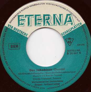 SP Elfride Trötschel: Elfride Trötschel Singt Aus „“Rusalka“ / Aus „Der Jakobiner“