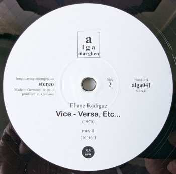 LP Eliane Radigue: Vice - Versa, Etc.