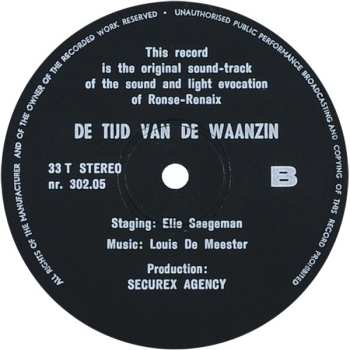 LP Elie Saegeman: De Tijd Van De Waanzin