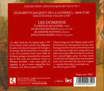 CD Élisabeth Jacquet de La Guerre: Elisabeth Jacquet De La Guerre. Sonates Pour Violon
