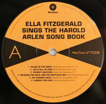 2LP Ella Fitzgerald: Ella Fitzgerald Sings The Harold Arlen Song Book LTD