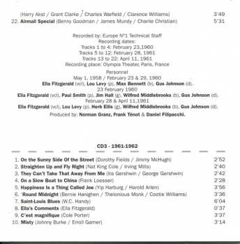 3CD Ella Fitzgerald: Live In Paris 1957-1962