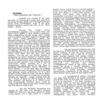 CD Elohim: Mana Perdu...