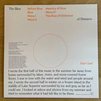 LP Elori Saxl: The Blue Of Distance CLR